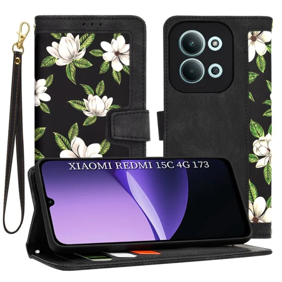 Калъф за Xiaomi Redmi 15C 4G / Redmi 15C 5G - Techsuit - FlipCraft - Цветя на зората
