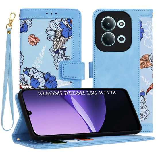 Калъф за Xiaomi Redmi 15C 4G / Redmi 15C 5G - Techsuit - FlipCraft - Ярко Син