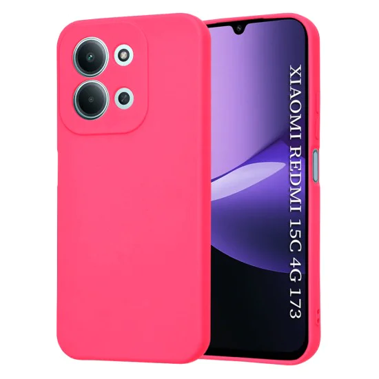 Калъф за Xiaomi Redmi 15C 4G / Redmi 15C 5G - Techsuit - SoftFlex - Ярко розов