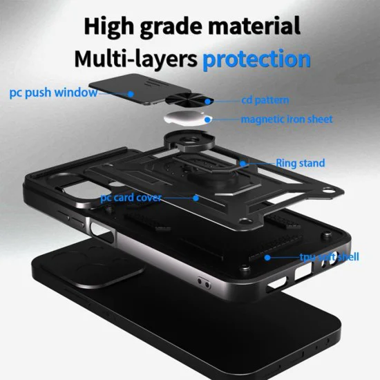 Калъф за Xiaomi Redmi 15C 4G / Redmi 15C 5G - Techsuit - серия CamShield - Черен