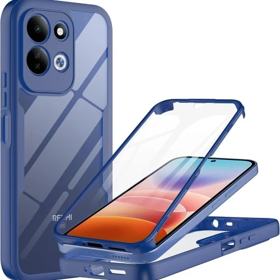 Калъф за Xiaomi Redmi 17 4G / Redmi 17 5G - ColorVerse 360 Series + Screen Protector - Techsuit - Син