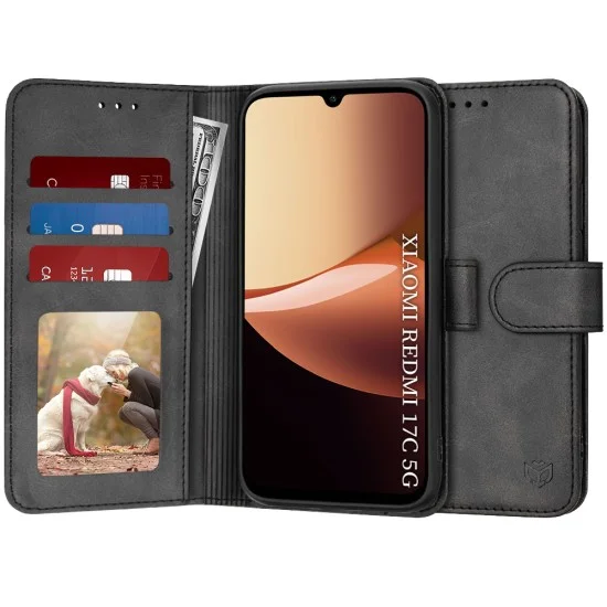Калъф за Xiaomi Redmi 17C 5G - Diary Book - Techsuit - Черен