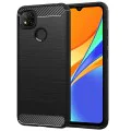 Калъф за Xiaomi Redmi 9C / Redmi 9C NFC - Carbon Silicone - Черен