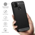 Калъф за Xiaomi Redmi 9C / Redmi 9C NFC - Carbon Silicone - Черен