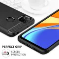 Калъф за Xiaomi Redmi 9C / Redmi 9C NFC - Carbon Silicone - Черен