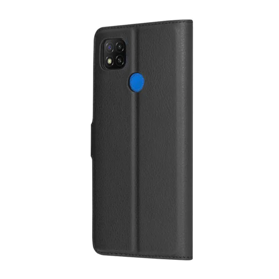 Калъф за Xiaomi Redmi 9C / Redmi 9C NFC - Кожено Протектор - Черен