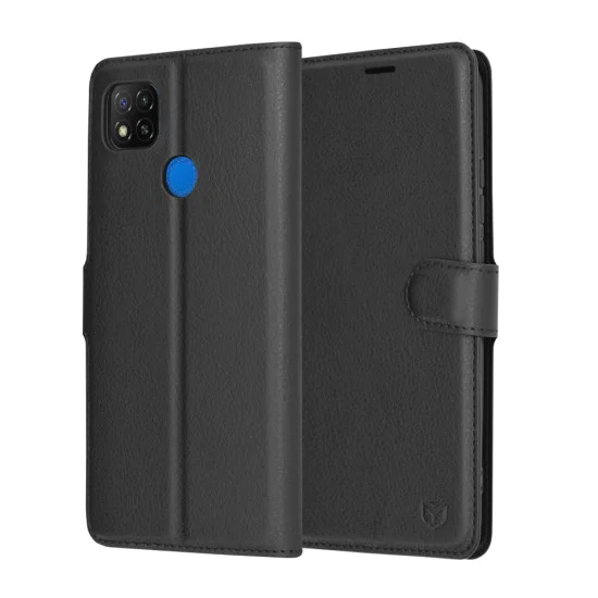 Калъф за Xiaomi Redmi 9C / Redmi 9C NFC - Кожено Протектор - Черен