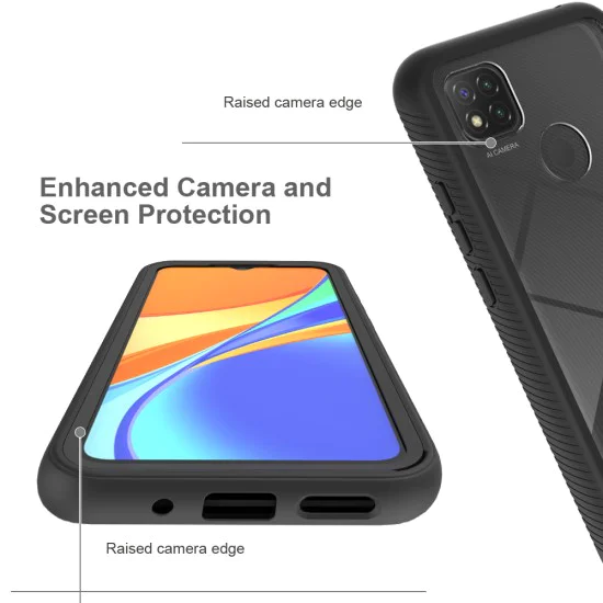 Калъф за Xiaomi Redmi 9C / Redmi 9C NFC - Techsuit - Defense360 Pro + Протектор за екран - Черен