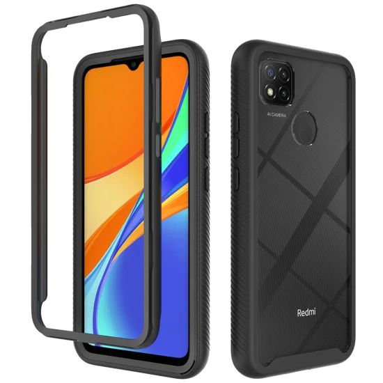 Калъф за Xiaomi Redmi 9C / Redmi 9C NFC - Techsuit - Defense360 Pro + Протектор за екран - Черен
