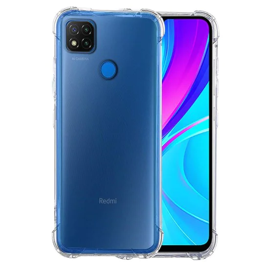 Калъф за Xiaomi Redmi 9C / Redmi 9C NFC - Удароустойчив Прозрачен Силиконов - Прозрачен