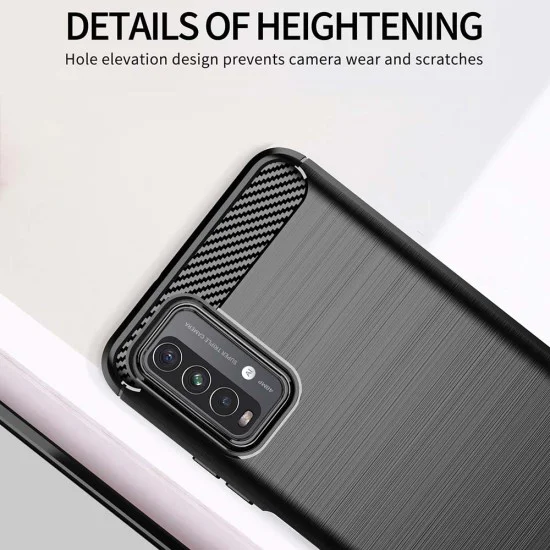 Калъф за Xiaomi Redmi 9T / Redmi 9 Power - Carbon Silicone - Черен