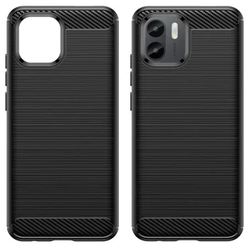 Калъф за Xiaomi Redmi A1 / A2 - Carbon Silicone - Черен