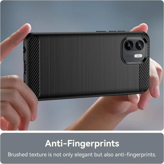 Калъф за Xiaomi Redmi A1 / A2 - Carbon Silicone - Черен