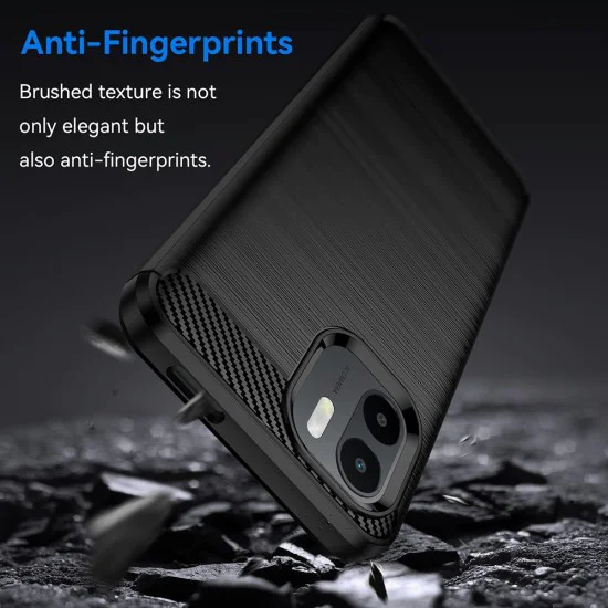 Калъф за Xiaomi Redmi A1 / A2 - Carbon Silicone - Черен