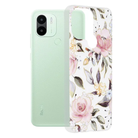 Калъф за Xiaomi Redmi A1+ / A2+ - Marble Series - Chloe White