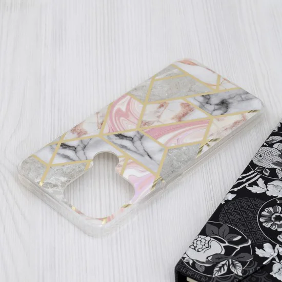 Калъф за Xiaomi Redmi A1+ / A2+ - Marble Series - Pink Hex