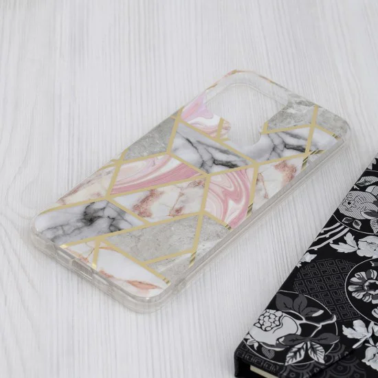 Калъф за Xiaomi Redmi A1+ / A2+ - Marble Series - Pink Hex