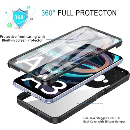 Калъф за Xiaomi Redmi A3 / Redmi A3x + Протектор - ColorVerse 360 ​​Series - розов