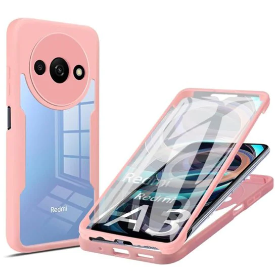 Калъф за Xiaomi Redmi A3 / Redmi A3x + Протектор - ColorVerse 360 ​​Series - розов