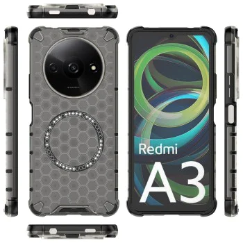 Калъф за Xiaomi Redmi A3 / Redmi A3x - Techsuit - HoneyComb Shield MagSafe - Черен