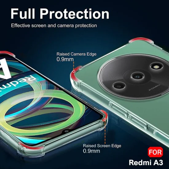 Калъф за Xiaomi Redmi A3 / Redmi A3x - Удароустойчив Clear Clear Silicone - Clear