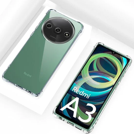 Калъф за Xiaomi Redmi A3 / Redmi A3x - Удароустойчив Clear Clear Silicone - Clear