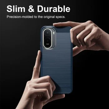 Калъф за Xiaomi Redmi A7 Pro 4G - Carbon Silicone - Techsuit - Син