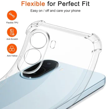Калъф за Xiaomi Redmi A7 Pro 4G - Shockproof Clear Silicone - Techsuit - Прозрачен