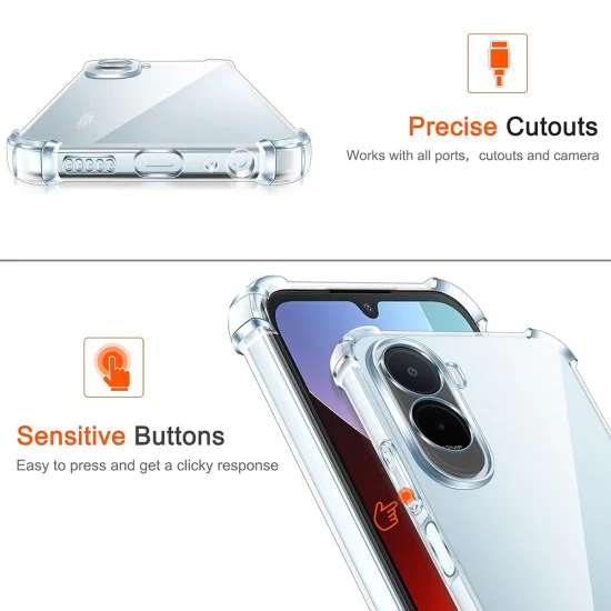 Калъф за Xiaomi Redmi A7 Pro 4G - Shockproof Clear Silicone - Techsuit - Прозрачен