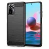 Калъф за Xiaomi Redmi Note 10 4G / Note 10S / Poco M5s - Carbon Silicone - Черен