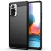 Калъф за Xiaomi Redmi Note 10 Pro / Note 10 Pro Max - Carbon Silicone - Черен