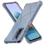 Калъф за Xiaomi Redmi Note 10 Pro / Note 10 Pro Max - Techsuit - Удароустойчив Clear Silicone - Опушено Черен