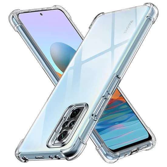 Калъф за Xiaomi Redmi Note 10 Pro / Note 10 Pro Max - Удароустойчив Прозрачен Силиконов - Прозрачен