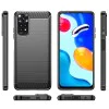 Калъф за Xiaomi Redmi Note 11 / Note 11S - Carbon Silicone - Черен