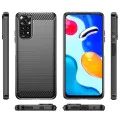 Калъф за Xiaomi Redmi Note 11 / Note 11S - Carbon Silicone - Черен