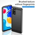 Калъф за Xiaomi Redmi Note 11 / Note 11S - Carbon Silicone - Черен