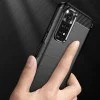 Калъф за Xiaomi Redmi Note 11 / Note 11S - Carbon Silicone - Черен