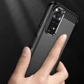 Калъф за Xiaomi Redmi Note 11 / Note 11S - Carbon Silicone - Черен