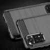 Калъф за Xiaomi Redmi Note 11 / Note 11S - Carbon Silicone - Черен