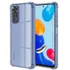 Калъф за Xiaomi Redmi Note 11 / Note 11S - Techsuit - Удароустойчив Clear Silicone - Опушено Черен
