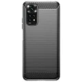 Калъф за Xiaomi Redmi Note 11 Pro 4G / Note 11 Pro 5G / Note 12 Pro 4G - Carbon Silicone - Черен