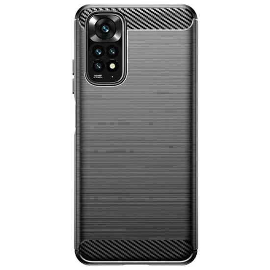 Калъф за Xiaomi Redmi Note 11 Pro 4G / Note 11 Pro 5G / Note 12 Pro 4G - Carbon Silicone - Черен
