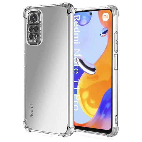 Калъф за Xiaomi Redmi Note 11 Pro 4G / Note 11 Pro 5G / Note 12 Pro 4G - Удароустойчив прозрачен силикон - Прозрачен