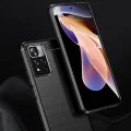 Калъф за Xiaomi Redmi Note 11 Pro+ 5G - Carbon Silicone - Черен