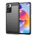 Калъф за Xiaomi Redmi Note 11 Pro+ 5G - Carbon Silicone - Черен