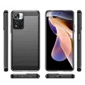 Калъф за Xiaomi Redmi Note 11 Pro+ 5G - Carbon Silicone - Черен