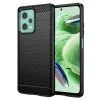 Калъф за Xiaomi Redmi Note 12 5G / Poco X5 - Carbon Silicone - Черен