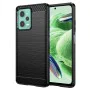 Калъф за Xiaomi Redmi Note 12 5G / Poco X5 - Carbon Silicone - Черен
