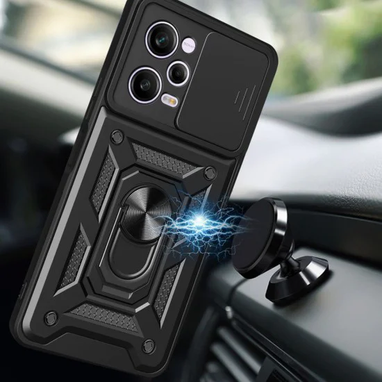 Калъф за Xiaomi Redmi Note 12 Pro 5G / Poco X5 Pro - CamShield Series - Черен
