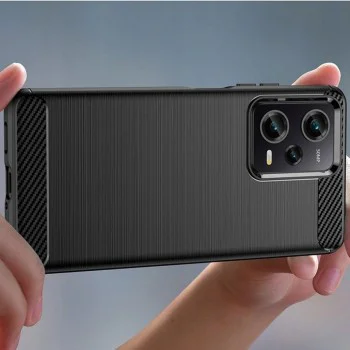 Калъф за Xiaomi Redmi Note 12 Pro 5G / Poco X5 Pro - Carbon Silicone - Черен